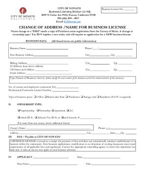 novato business license|Department of Finance .